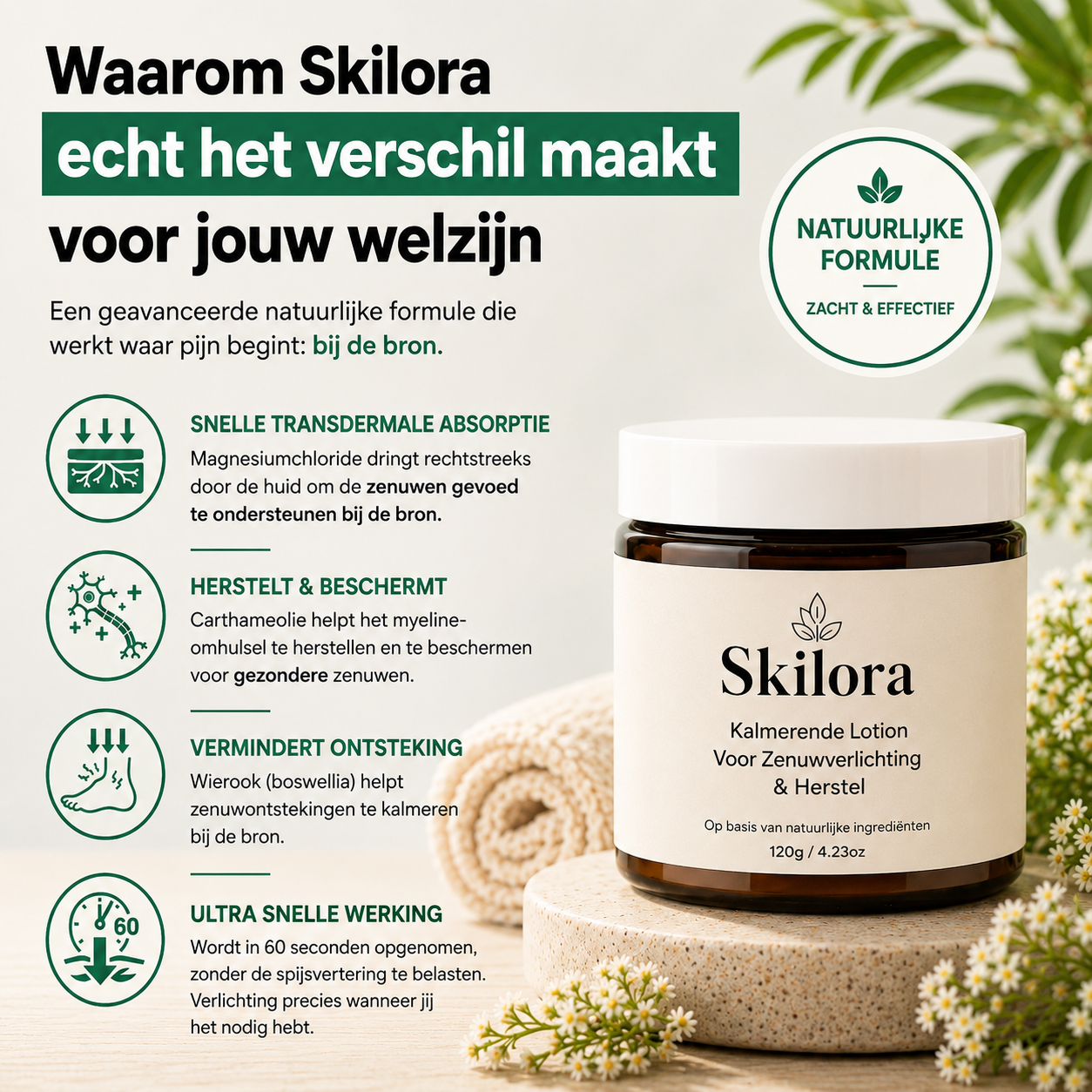 Skilora - Verwijder zenuwpijn van binnenuit